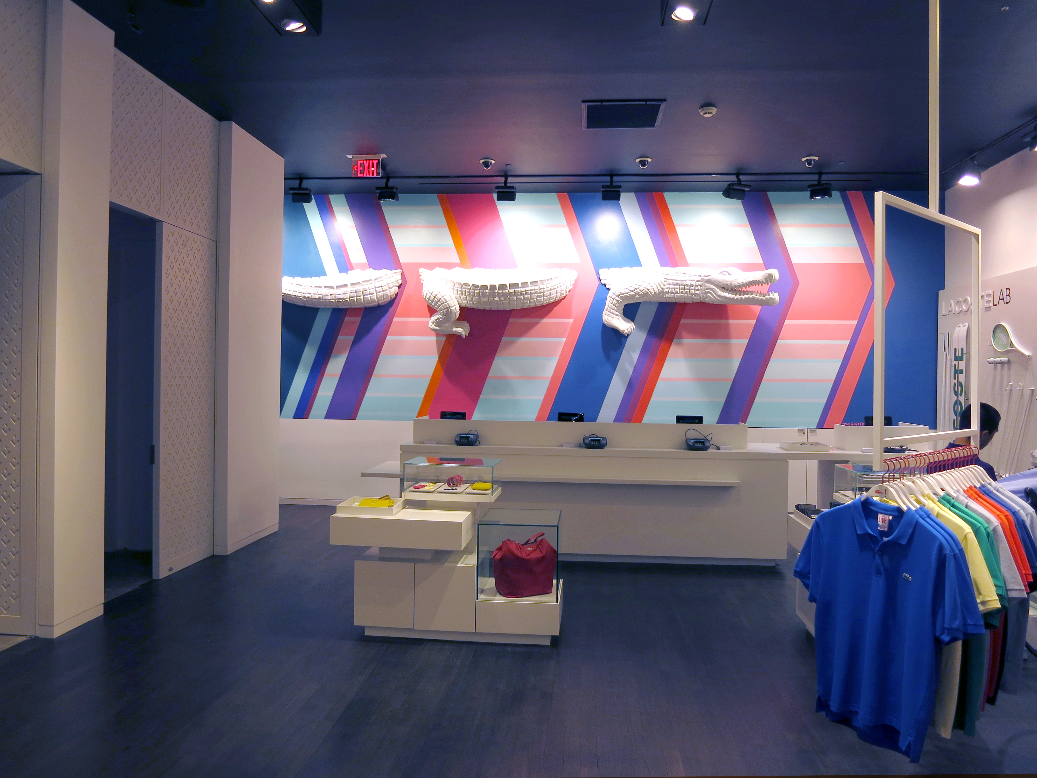 Croc — sculpture and mural, Lacoste Flagship Store, Miami Beach, FL